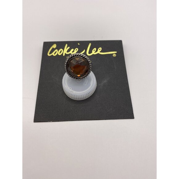 COOKIE LEE Facet Glass Adjustable Ring NEW $24 - Picture 1 of 1